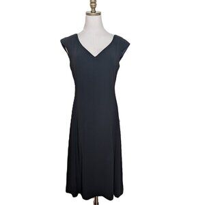 Vintage Lauren Ralph Lauren Black Formal Midi Sleeveless Dress Size 6